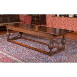 An oak refectory table