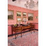 A George III mahogany serpentine fronted sideboard, circa 1780