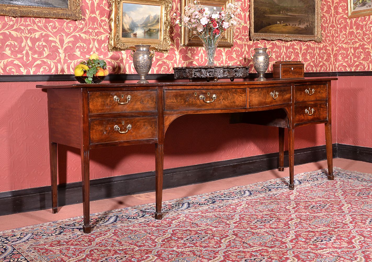 A George III mahogany serpentine fronted sideboard, circa 1780 - Image 2 of 2