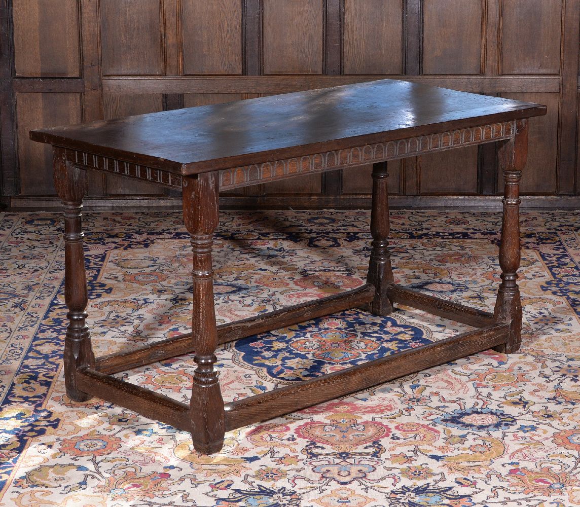 An oak side table, circa 1680 and later