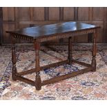 An oak side table, circa 1680 and later