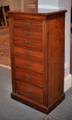 A Victorian walnut Wellington chest, circa 1890