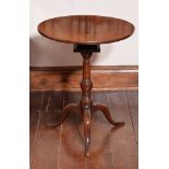 A George III mahogany tripod table