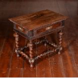 A Portuguese rosewood and brass mounted low table