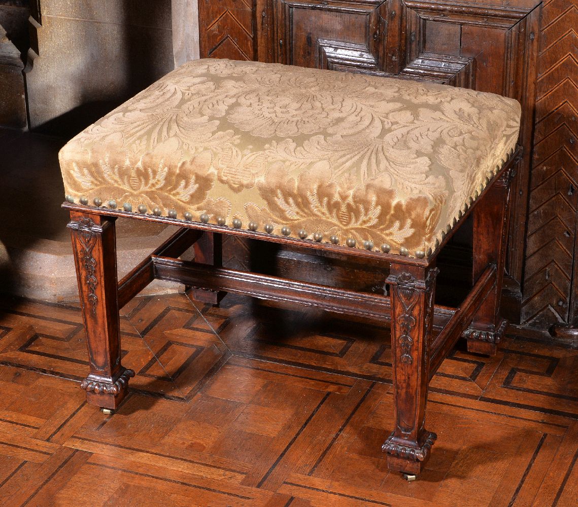 A George III mahogany stool - Image 2 of 3