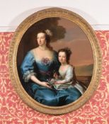 Circle of Charles Jervas (Irish 1675-1739) Portrait of Helen Gordon and her daughter, Helen Duff