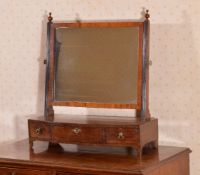 A George III mahogany dressing mirror