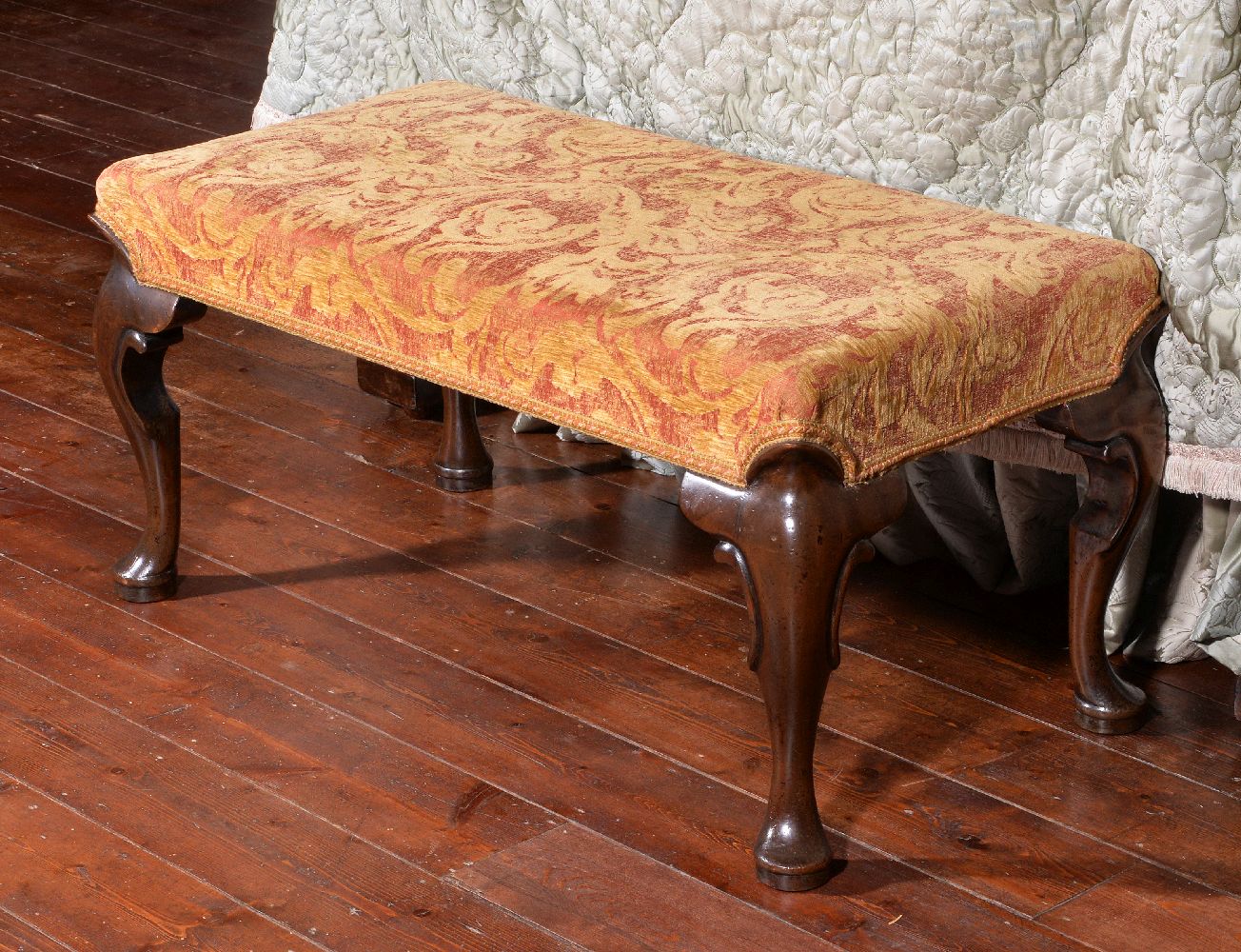 A pair of mahogany stools - Image 2 of 4