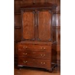 A George III mahogany estate cabinet, circa 1780