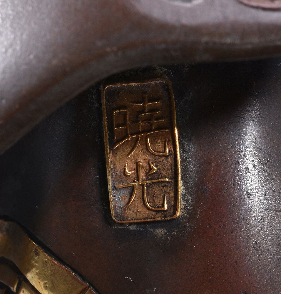 Gykko: A Japanese Parcel Gilt Bronze Figure of a Samurai - Image 9 of 9