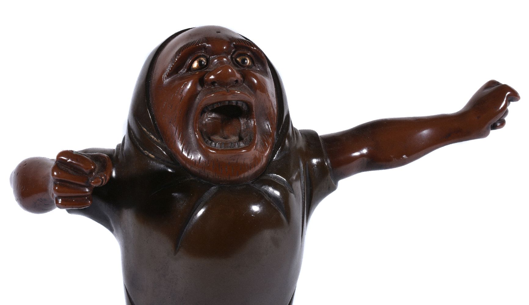A Japanese Bronze Figure of Daruma - Image 3 of 3