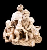 ϒ A Japanese Ivory Okimono