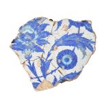 An Iznik glazed fritware fragment Ottoman Turkey first half 16th century