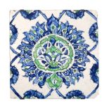 A Kütahya glazed fritware tile Ottoman Turkey 18th century