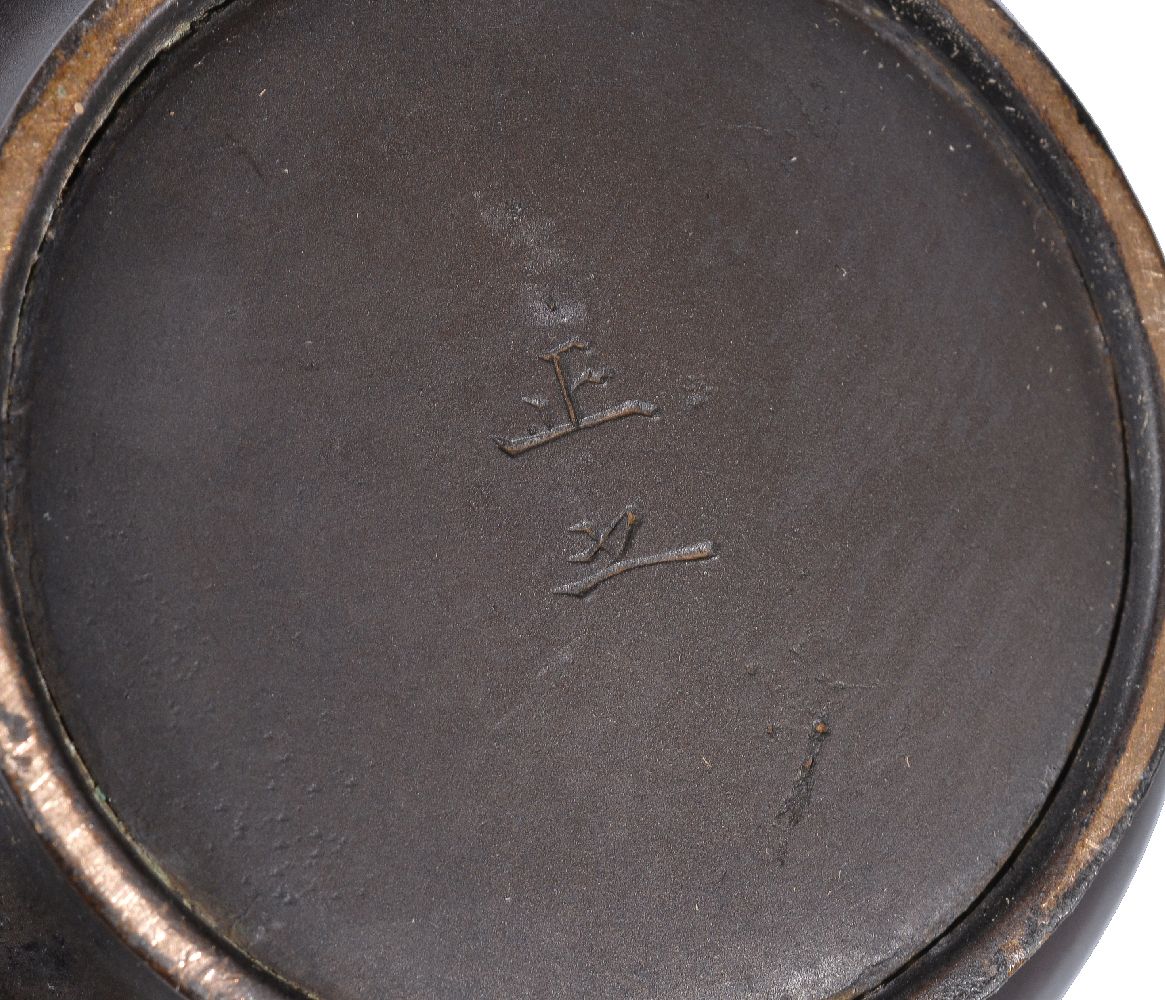 A Pair of Japanese Bronze Vases - Image 2 of 2