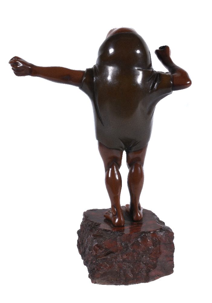 A Japanese Bronze Figure of Daruma - Image 2 of 3