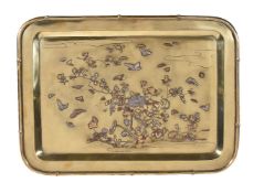 A Japanese Bronze Tray
