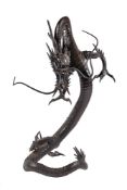 A Japanese Cast Bronze Model of a Dragon