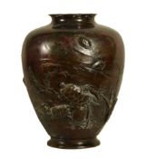 A Large Japanese Bronze Vase