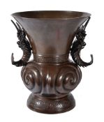 A Large Japanese Bronze Vase