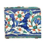 An Iznik glazed fritware border tile section Ottoman Turkey circa 1600