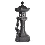 A Japanese Bronze Model of a Temple Lantern