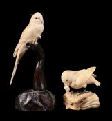 ϒ A Japanese Ivory Okimono of a Kingfisher