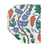 A Iznik polychrome glaze fritware tile fragment Ottoman Turkey second half of 16th century