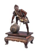 Miya-O Eisuke: A Parcel Gilt Bronze Figure of a Tradesman