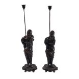 A Pair of Japanese Bronze Figures