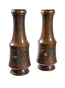 An Interesting Pair of Japanese Bronze Vases