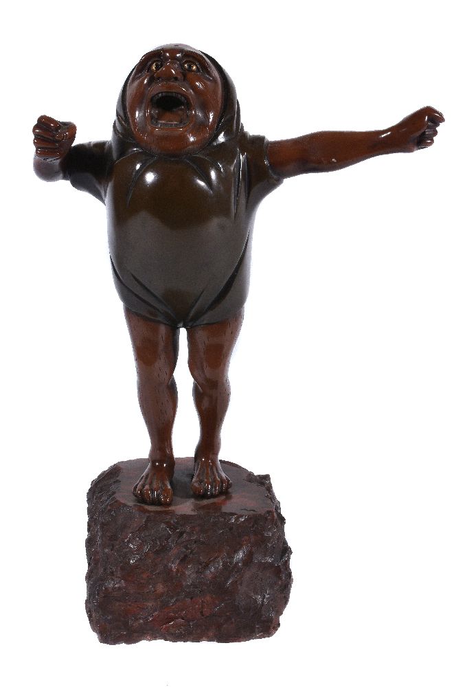 A Japanese Bronze Figure of Daruma