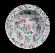 A Chinese Famille Rose 'Flowers and Butterflies' dish