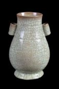 A Chinese Geyao Ko-type crackle-glaze vase