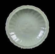 A Chinese Longquan celadon dish