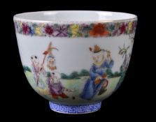 A Chinese famille-rose ‘boys’ cup