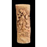 ϒ A Chinese carved ivory ‘longevity’ incense holder