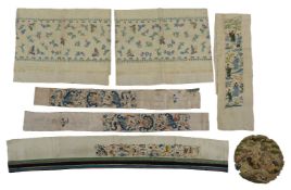 A group of Chinese embroideries