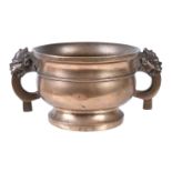 A Chinese bronze censer