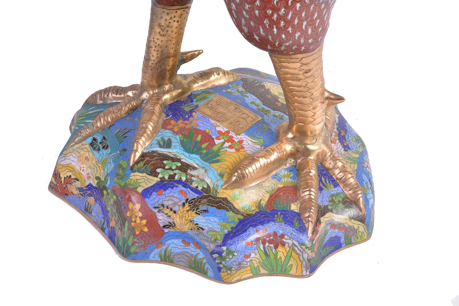 A large Chinese cloisonné Rooster - Image 3 of 5