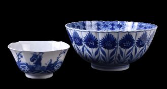 A Chinese blue and white 'Magu' square bowl