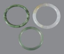Three Chinese jade bangles