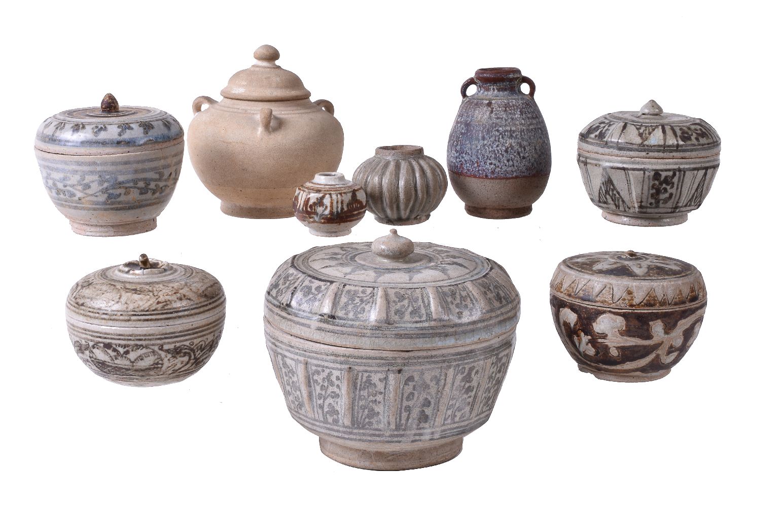 A group of Northern Thai Pottery vessels