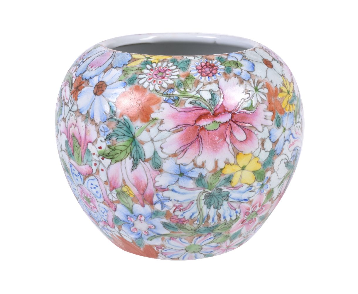 A Chinese 'Mille Fleur' vase