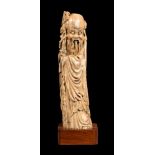 ϒ A Chinese ivory standing figure of Shoulao