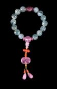 ϒ A Chinese tourmaline rosary