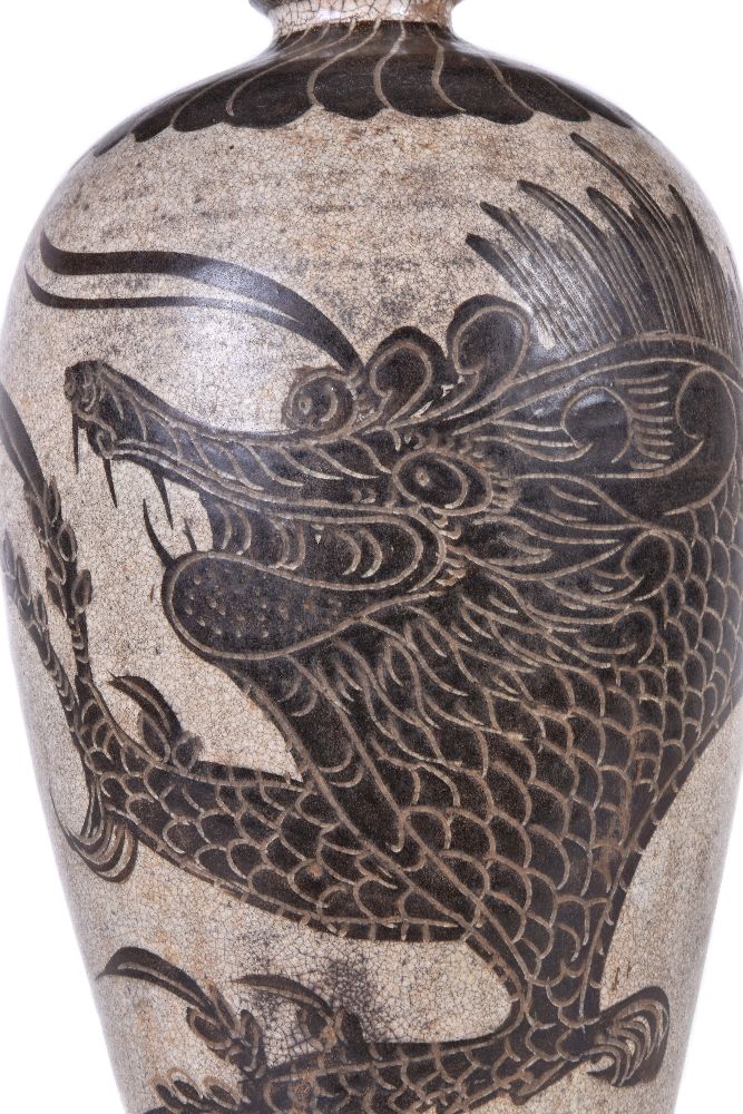 A Chinese Cizhou style 'Dragon' Meiping - Image 3 of 4