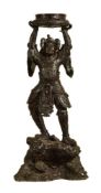 A Japanese Bronze Figure of a Chinese Warrior