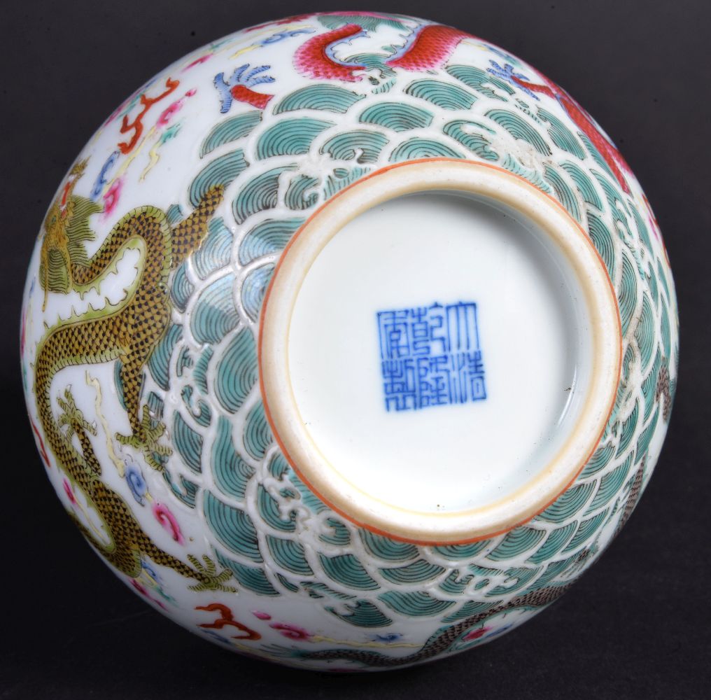 A Chinese famille-rose double gourd-form vase - Image 3 of 4