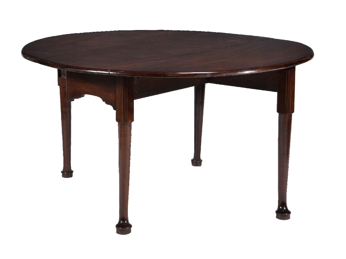 A George II mahogany drop leaf dining table - Image 2 of 2